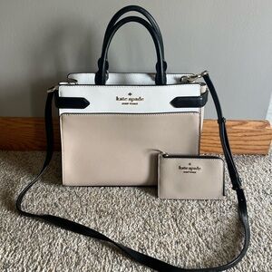 Kate Spade medium crossbody purse and matching Kate Spade wallet.